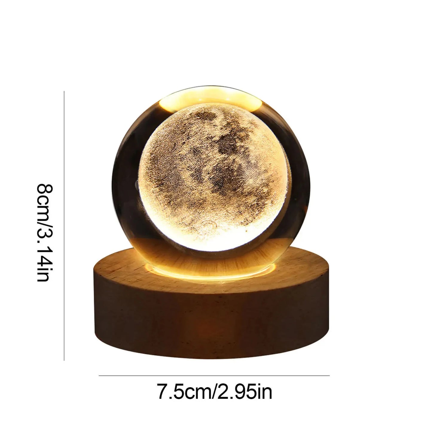 LED Crystal Ball 3D Galaxy for Home Table