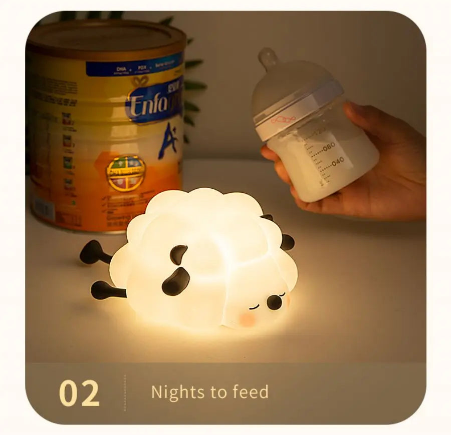 Cute Sheep Panda Rabbit Silicone Lamp