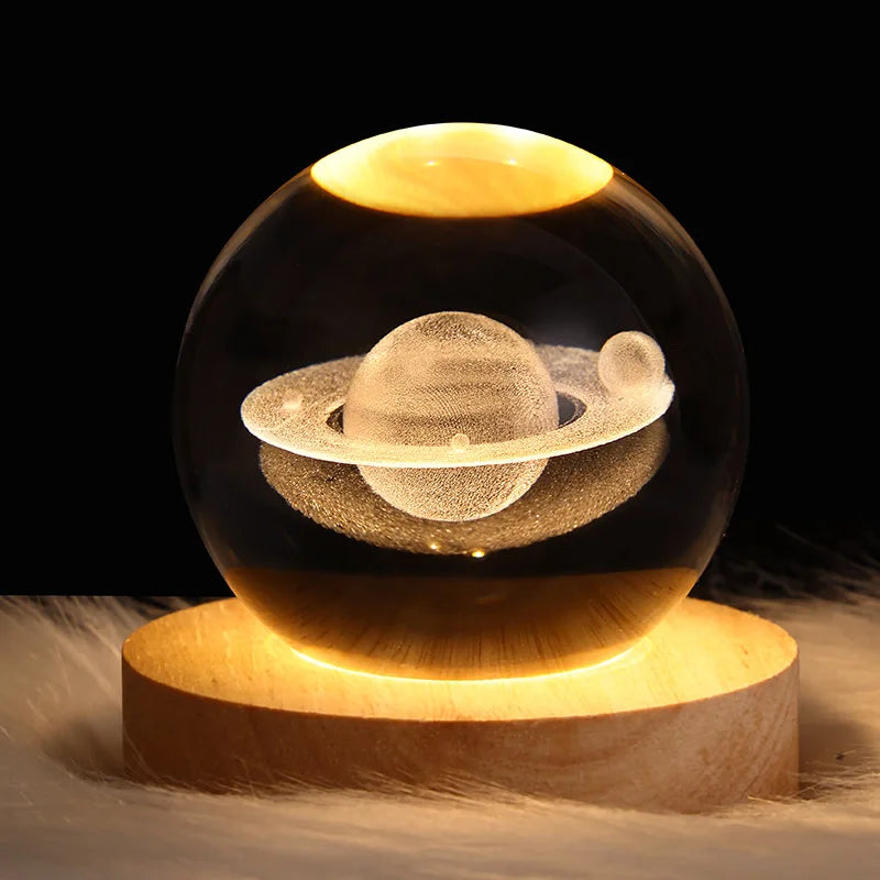 LED Crystal Ball 3D Galaxy for Home Table