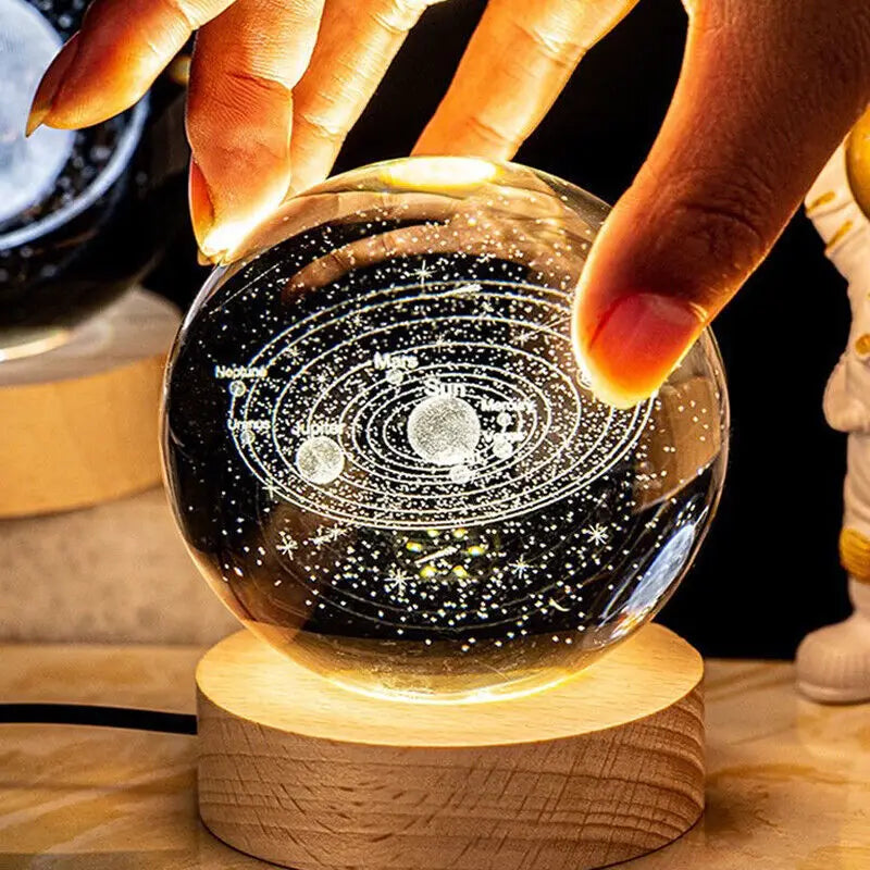 LED Crystal Ball 3D Galaxy for Home Table