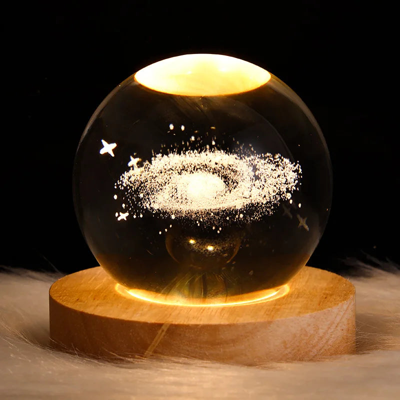 LED Crystal Ball 3D Galaxy for Home Table