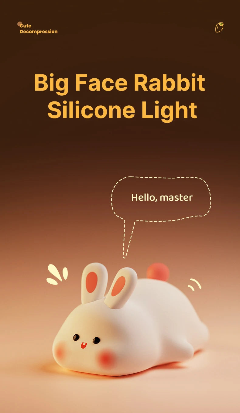 Cute Sheep Panda Rabbit Silicone Lamp